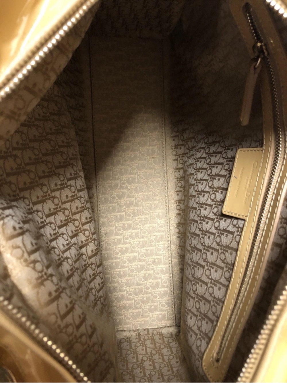 Dior Nude Quilted Lady Tote with Gold Charm - Picture 3 of 4